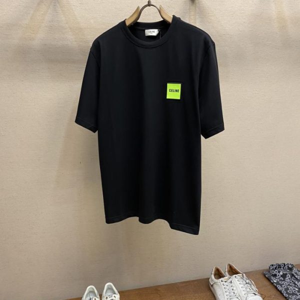designer,replica,clothing,fake,1:1,lv,luxury,high quality CelineCE chest logo embossed short-sleeved T-shirt