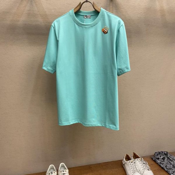 designer,replica,clothing,fake,1:1,lv,luxury,high quality Dior Xiaodi’s new summer style ~ green ocean bee short sleeves