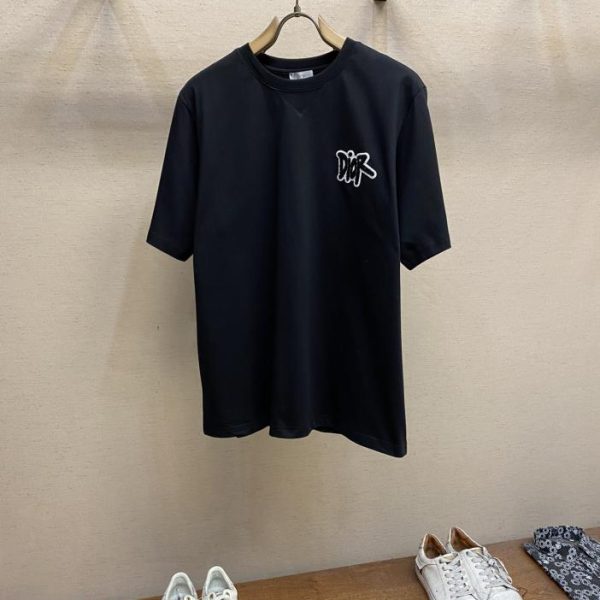 designer,replica,clothing,fake,1:1,lv,luxury,high quality Dior Xiaodi classic towel embroidered casual short-sleeved T-shirt
