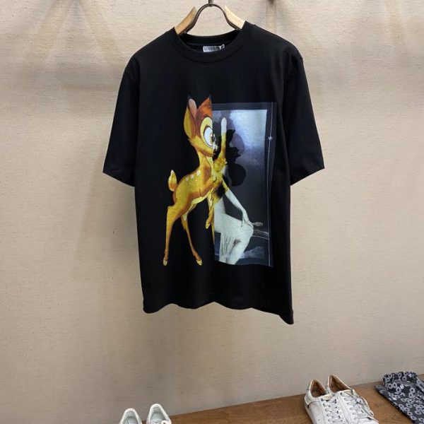 designer,replica,clothing,fake,1:1,lv,luxury,high quality GivenchyGVC Internet celebrity hot style~Conley printed deer couple short-sleeved T-shirt