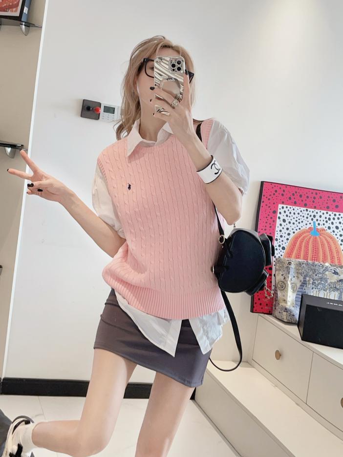 designer,replica,clothing,fake,1:1,lv,luxury,high quality RL 24Ss latest sleeveless twist knitted sweater for spring and summer designer,replica,clothing,fake,1:1,lv,luxury,high quality RL 24Ss latest sleeveless twist knitted sweater for spring and summer