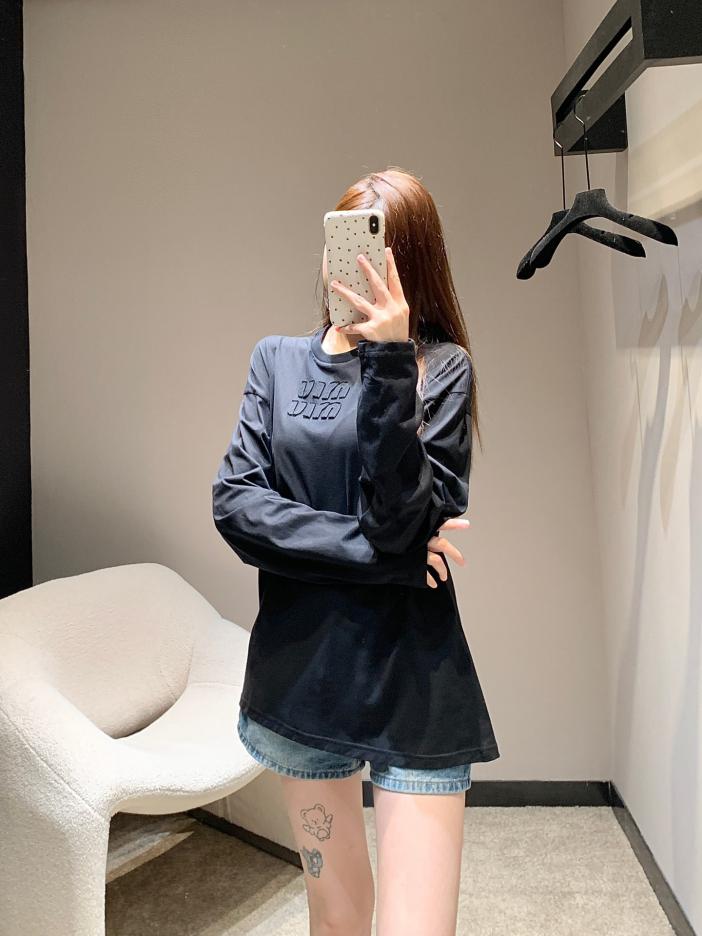 designer,replica,clothing,fake,1:1,lv,luxury,high quality Miu Miulogo長袖T-shirt designer,replica,clothing,fake,1:1,lv,luxury,high quality Miu Miulogo長袖T-shirt