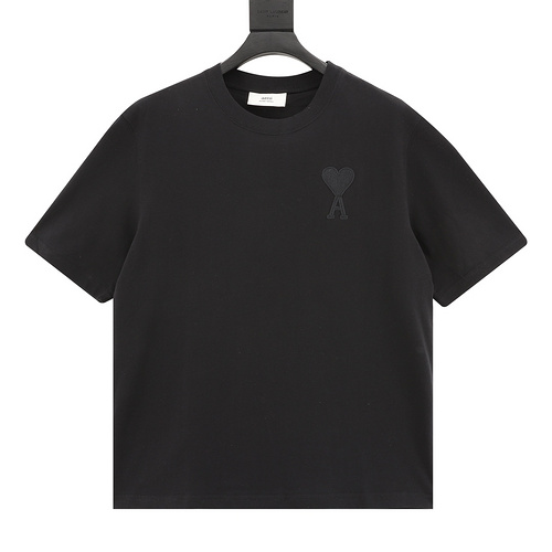 designer,replica,clothing,fake,1:1,lv,luxury,high quality Ami big heart letter embroidered short sleeves (598E)