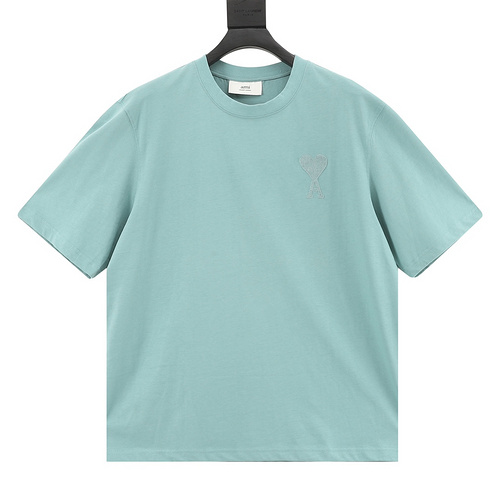 designer,replica,clothing,fake,1:1,lv,luxury,high quality Ami big heart letter embroidered short sleeves (B055)