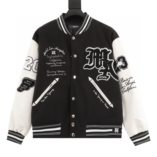 designer,replica,clothing,fake,1:1,lv,luxury,high quality Amiri 23FW Pegasus embroidered baseball jacket (5015)