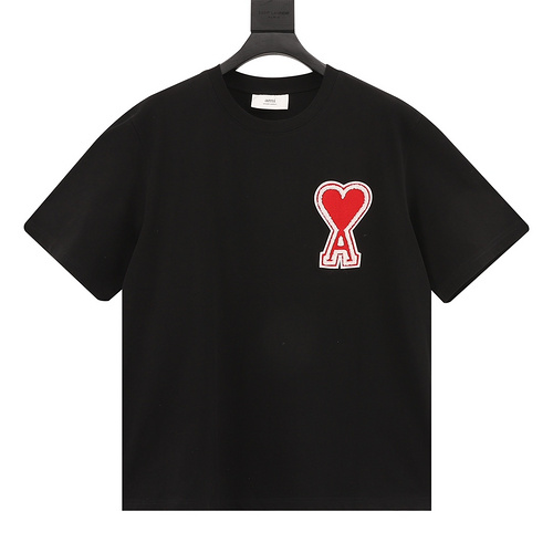 designer,replica,clothing,fake,1:1,lv,luxury,high quality Ami∕Love Big Love Towel Embroidered Short Sleeve (0550)
