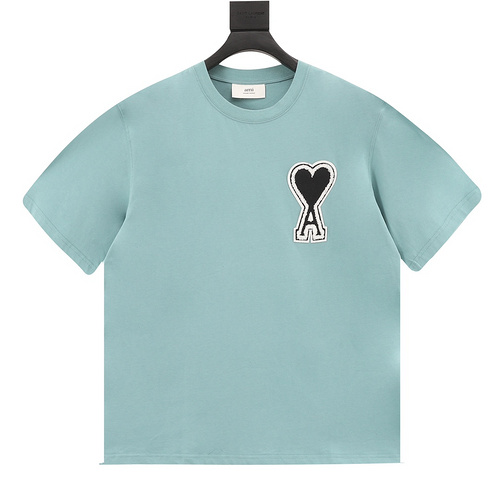 designer,replica,clothing,fake,1:1,lv,luxury,high quality Ami∕Love Big Love Towel Embroidered Short Sleeves (67C0)