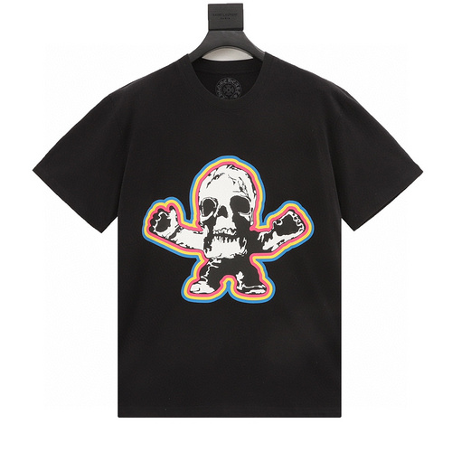 designer,replica,clothing,fake,1:1,lv,luxury,high quality Chrome Hearts Foti skull cartoon short-sleeved T-shirt (6C29)