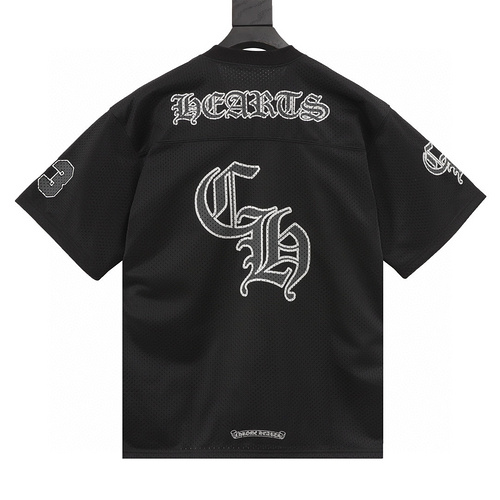 designer,replica,clothing,fake,1:1,lv,luxury,high quality Chrome Hearts Sanskrit mesh ice hockey jersey short-sleeved T-shirt (2BF1)