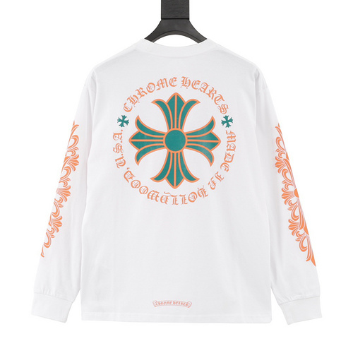 designer,replica,clothing,fake,1:1,lv,luxury,high quality Chrome Hearts Horseshoe Cross Sanskrit Printed Long Sleeve (1CEF)