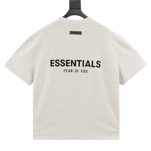 designer,replica,clothing,fake,1:1,lv,luxury,high quality FEAR OF GOD essential double-stitched double-row flocked letter short-sleeved T-shirt (6930)