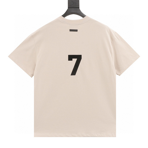 designer,replica,clothing,fake,1:1,lv,luxury,high quality FOG Season 7 Main Line Flocking Number 7 Letter Short Sleeve T-shirt (7DE6)