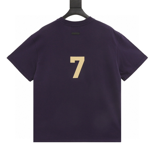 designer,replica,clothing,fake,1:1,lv,luxury,high quality FOG Season 7 Main Line Flocking Number 7 Letter Short Sleeve T-shirt (F149)
