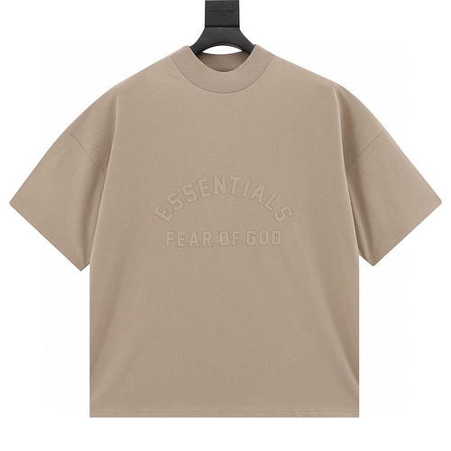 designer,replica,clothing,fake,1:1,lv,luxury,high quality Fear of God FOG essential multi-line curved letter short-sleeved T-shirt (17AC)