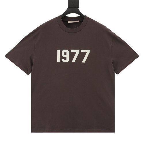 designer,replica,clothing,fake,1:1,lv,luxury,high quality Fear of god multi-stitch 1977 flocked printed short sleeves (17DF)
