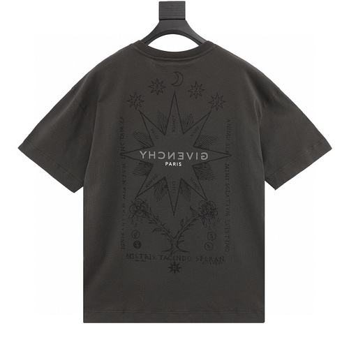 designer,replica,clothing,fake,1:1,lv,luxury,high quality Givenchy six-pointed star printed short sleeves (79E9)