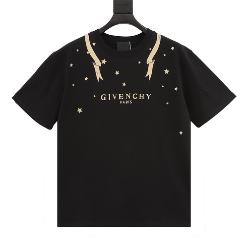 designer,replica,clothing,fake,1:1,lv,luxury,high quality Givenchy 23ss star streamer sun god print short sleeves (9A8D)