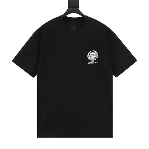 designer,replica,clothing,fake,1:1,lv,luxury,high quality Givenchy 24 new embroidered pocket short-sleeved T-shirt(0594)