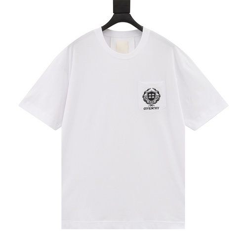 designer,replica,clothing,fake,1:1,lv,luxury,high quality Givenchy 24 new embroidered pocket short-sleeved T-shirt(1282)
