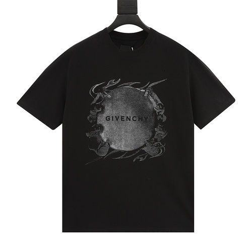 designer,replica,clothing,fake,1:1,lv,luxury,high quality Givenchy 24 new Ring logo dragon fruit print short-sleeved T-shirt (E2E9)