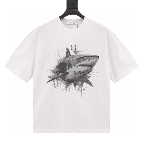 designer,replica,clothing,fake,1:1,lv,luxury,high quality Givenchy Great White Shark Print Short Sleeve (4881)