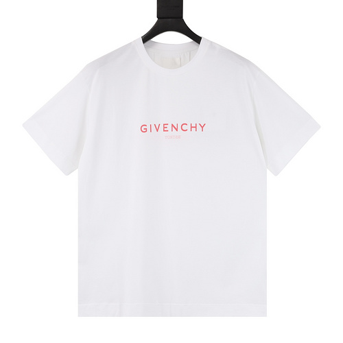 designer,replica,clothing,fake,1:1,lv,luxury,high quality Givenchy letter reversed front and back printed logo short-sleeved T-shirt (9FCB)