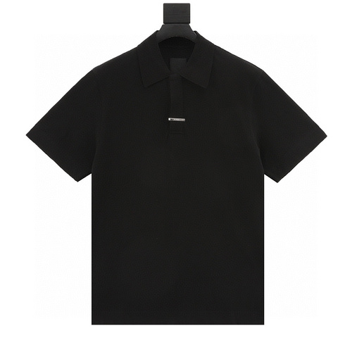 designer,replica,clothing,fake,1:1,lv,luxury,high quality Givenchy Metal Clip Short Sleeve Polo Shirt (7B9C)