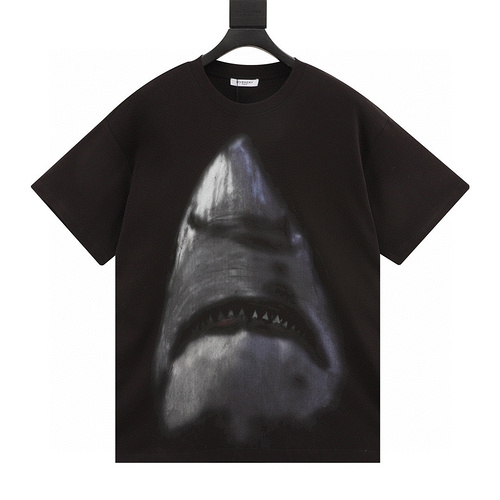 designer,replica,clothing,fake,1:1,lv,luxury,high quality Givenchy shark short-sleeved T-shirt(7F27)