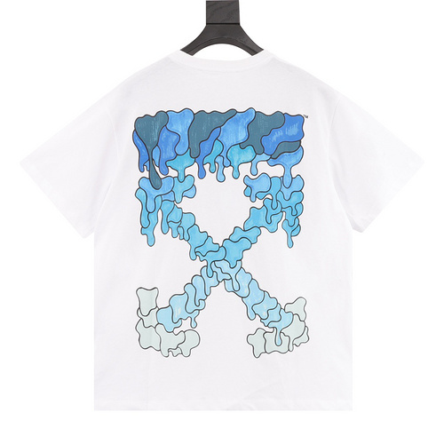 designer,replica,clothing,fake,1:1,lv,luxury,high quality OFF WHITE CO VIRGIL dissolved gradient arrow short sleeves (64E0)
