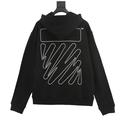 designer,replica,clothing,fake,1:1,lv,luxury,high quality OFF WHITE C∕O VIRGIL 23FW sketch basic line print hooded sweatshirt (6961)