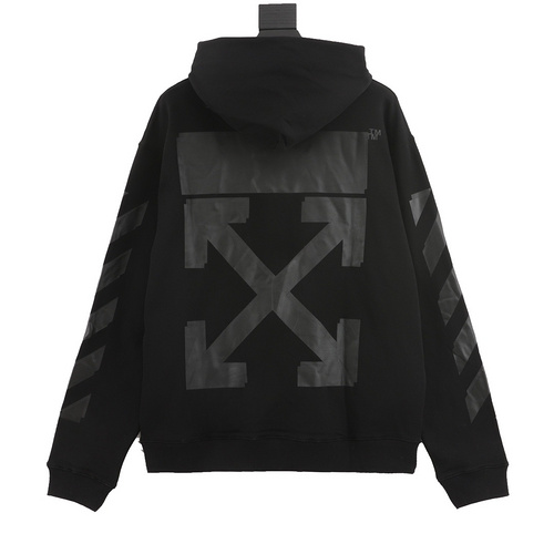 designer,replica,clothing,fake,1:1,lv,luxury,high quality OFF WHITE C∕O VIRGIL 23FW overlapping vinyl basic line printed hooded sweatshirt (D66C)