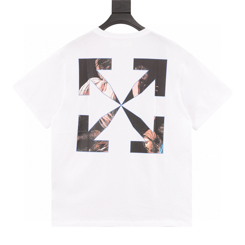 designer,replica,clothing,fake,1:1,lv,luxury,high quality OFF WHITE C∕O VIRGIL small religious print short-sleeved T-shirt (210D)