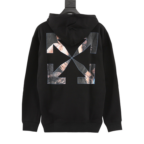 designer,replica,clothing,fake,1:1,lv,luxury,high quality OFF WHITE C∕O VIRGIL small religious print long-sleeved hooded sweatshirt (A411)