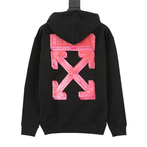 designer,replica,clothing,fake,1:1,lv,luxury,high quality OFF WHITE C∕O VIRGIL crayon sketch print long-sleeved hooded sweatshirt (13E8)