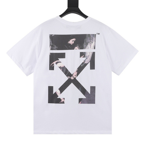 designer,replica,clothing,fake,1:1,lv,luxury,high quality OFF-WHITE Angel Oil Painting Short Sleeves (EA79)