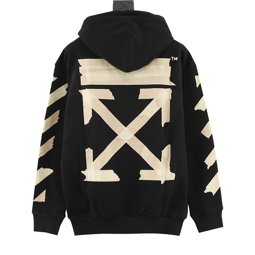 designer,replica,clothing,fake,1:1,lv,luxury,high quality OFF-WHITE tape printed zipper hooded jacket (B1A4)
