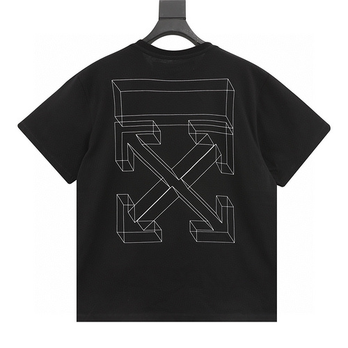 designer,replica,clothing,fake,1:1,lv,luxury,high quality OFFWHITEC∕OVIRGIL three-dimensional arrow print short-sleeves (EDD4)