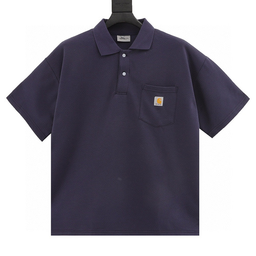designer,replica,clothing,fake,1:1,lv,luxury,high quality Carhartt embroidered pocket short-sleeved polo shirt (EA4B)