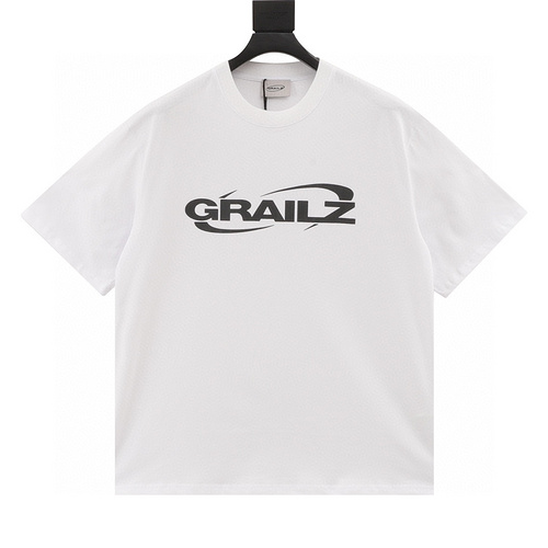 designer,replica,clothing,fake,1:1,lv,luxury,high quality GRAILZ PROJECT G∕R printed logo short-sleeved T-shirt (80F1)