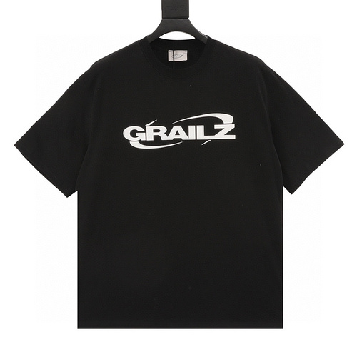 designer,replica,clothing,fake,1:1,lv,luxury,high quality GRAILZ PROJECT G∕R printed logo short-sleeved T-shirt (C667)