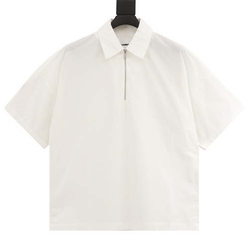 designer,replica,clothing,fake,1:1,lv,luxury,high quality JIL SANDER half-zip lapel short-sleeved shirt (57A2)