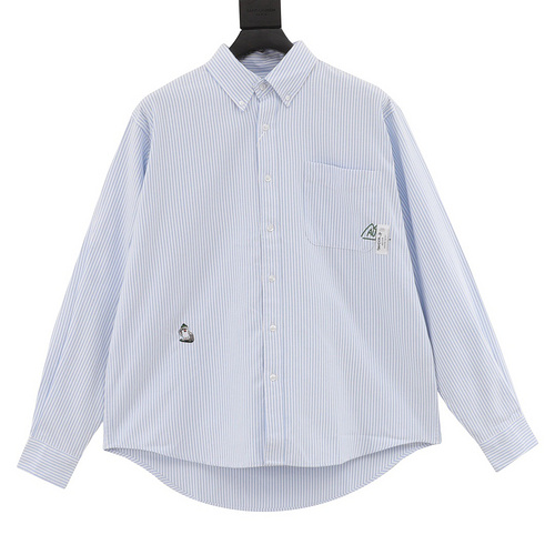 designer,replica,clothing,fake,1:1,lv,luxury,high quality Produced by Nautica JP Hasegawa, striped embroidered long-sleeved shirts for men and women, autumn casual shirts (2AFF)