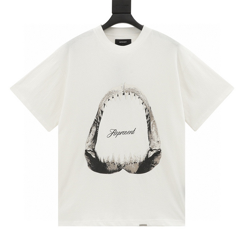 designer,replica,clothing,fake,1:1,lv,luxury,high quality Represent megalodon print short-sleeved T-shirt (04A8)