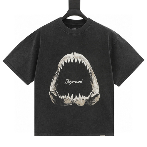 designer,replica,clothing,fake,1:1,lv,luxury,high quality Represent megalodon print short-sleeved T-shirt (2AE5)