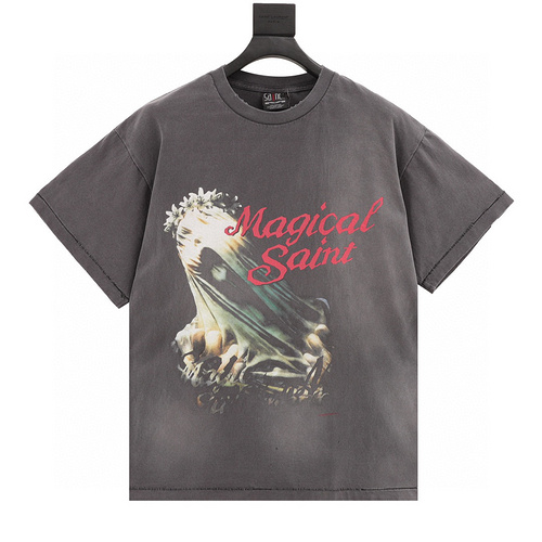 designer,replica,clothing,fake,1:1,lv,luxury,high quality SAINT MICHAEL monster letter print short sleeves (976C)