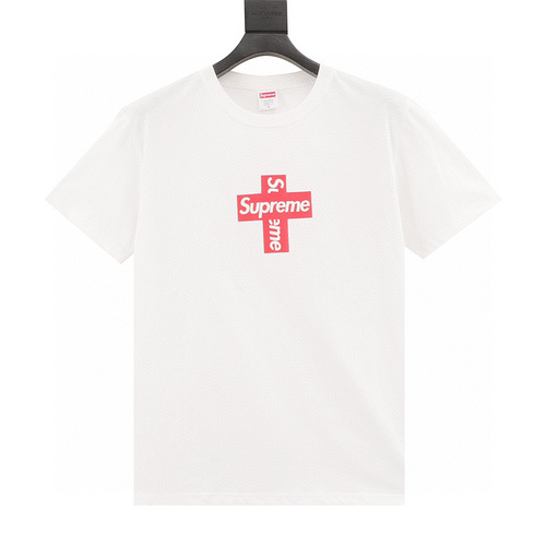designer,replica,clothing,fake,1:1,lv,luxury,high quality Supreme cross Bogo printed short-sleeved T-shirt (CF52)
