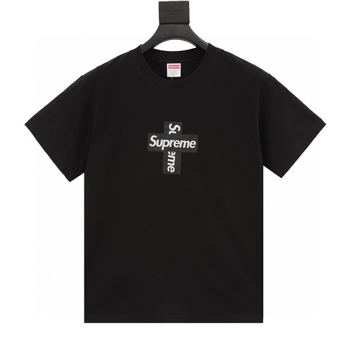 designer,replica,clothing,fake,1:1,lv,luxury,high quality Supreme cross Bogo printed short-sleeved T-shirt (D259)