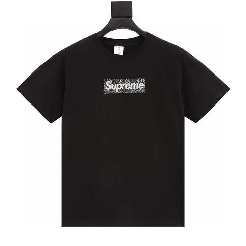 designer,replica,clothing,fake,1:1,lv,luxury,high quality Supreme cashew flower print short-sleeved T-shirt (7A02)