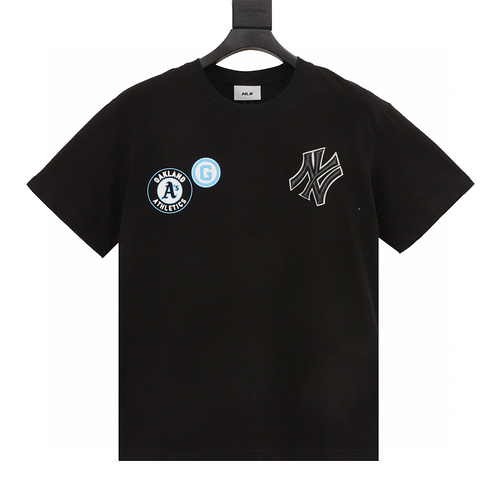 designer,replica,clothing,fake,1:1,lv,luxury,high quality MLB basic logo printed round neck short sleeves (343F)