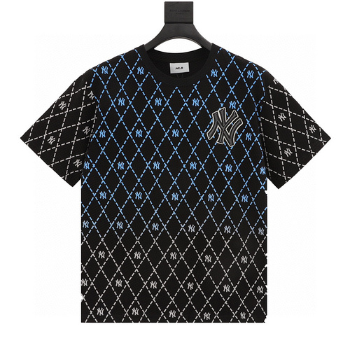 designer,replica,clothing,fake,1:1,lv,luxury,high quality MLB all-over gradient logo printed round neck short sleeves (C6C7)